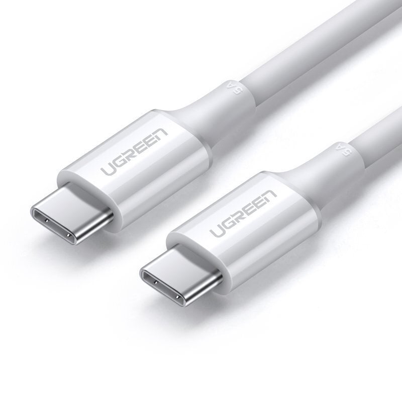 Ugreen cable USB Type C - USB Type C PD 100W 5A 2m white (US300) cena un informācija | Savienotājkabeļi | 220.lv