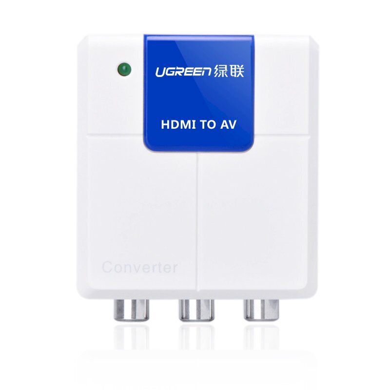 Ugreen adapter converter HDMI - AV (RCA) white (40223) cena un informācija | Adapteri un USB centrmezgli | 220.lv