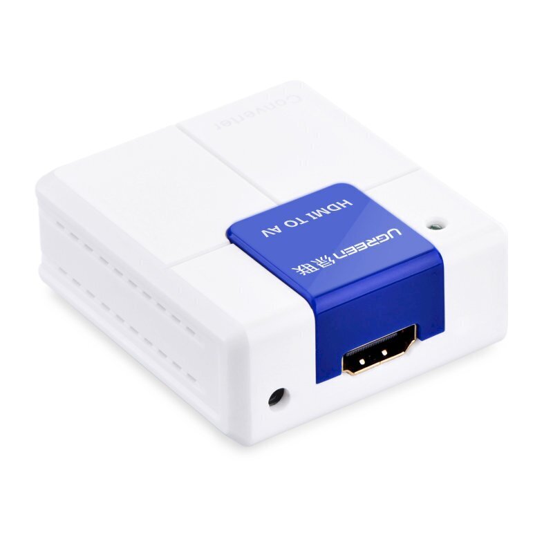 Ugreen adapter converter HDMI - AV (RCA) white (40223) cena un informācija | Adapteri un USB centrmezgli | 220.lv