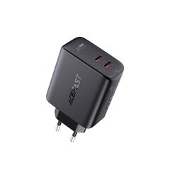 Зарядное устройство Acefast 2x USB Type C 40W, PPS, PD, QC 3.0, AFC, FCP (A9 черное) цена и информация | Зарядные устройства для телефонов | 220.lv