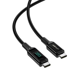 Acefast cable USB Type C - USB Type C 2m, 100W (20V / 5A) black (C6-03 Black) cena un informācija | Savienotājkabeļi | 220.lv