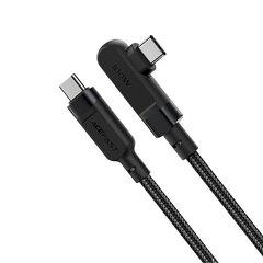 Acefast angled cable USB Type C - USB Type C 2m, 100W (20V / 5A) black (C5-03 Black) цена и информация | Кабели для телефонов | 220.lv