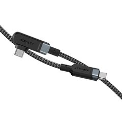 Acefast angled cable USB Type C - USB Type C 2m, 100W (20V / 5A) gray (C5-03 deep space gray) цена и информация | Кабели для телефонов | 220.lv