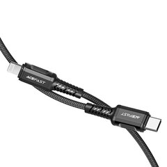 Acefast cable MFI USB Type C - Lightning 1.2m, 30W, 3A black (C1-01 black) cena un informācija | Savienotājkabeļi | 220.lv