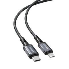 Acefast cable MFI USB Type C - Lightning 1.2m, 30W, 3A gray (C1-01 deep space gray) цена и информация | Кабели для телефонов | 220.lv