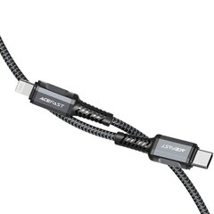 Acefast cable MFI USB Type C - Lightning 1.2m, 30W, 3A gray (C1-01 deep space gray) цена и информация | Кабели для телефонов | 220.lv