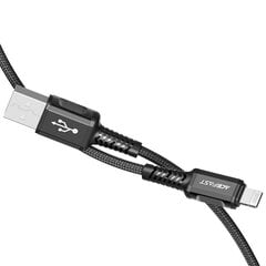 Acefast cable MFI USB - Lightning 1.2m, 2.4A black (C1-02 black) цена и информация | Кабели для телефонов | 220.lv