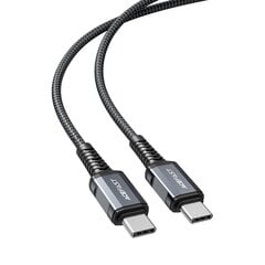 Кабель Acefast USB Type C - USB Type C 1,2 м, 60 Вт (20 В / 3 А) серый (C1-03 глубокий космический серый) цена и информация | Кабели для телефонов | 220.lv