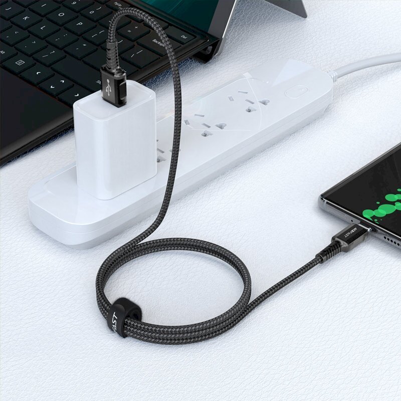 Acefast USB cable - USB Type C 1.2m, 3A black (C1-04 black) цена и информация | Savienotājkabeļi | 220.lv