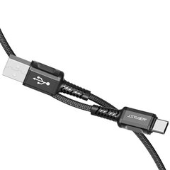 Acefast USB cable - USB Type C 1.2m, 3A black (C1-04 black) cena un informācija | Savienotājkabeļi | 220.lv