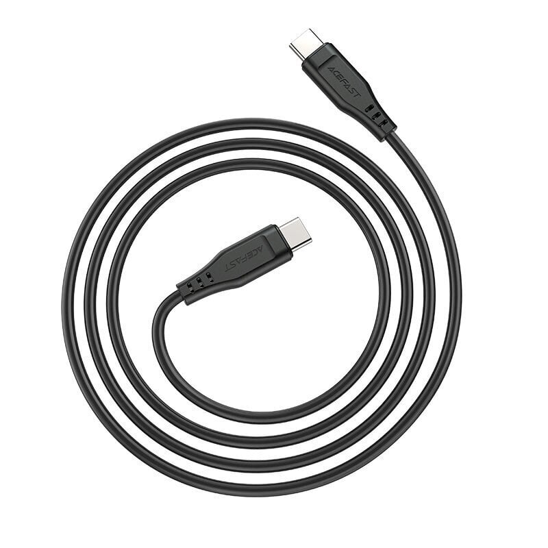 Acefast cable USB Type C - USB Type C 1.2m, 60W (20V / 3A) black (C3-03 black) cena un informācija | Savienotājkabeļi | 220.lv