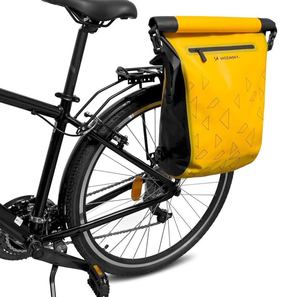 Wozinsky waterproof backpack bicycle bag 2in1 23l yellow (WBB31YE) cena un informācija | Velo mugursomas | 220.lv