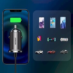 Joyroom Fast USB Car Charger 48W 5 A Power Delivery Quick Charge 3.0 AFC SCP Gray (C-A48) cena un informācija | Lādētāji un adapteri | 220.lv