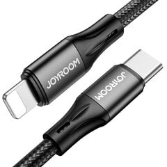 Joyroom fast charging / data cable USB Type C - Lightning PD 20W 1m black (S-1024N1-PD) цена и информация | Кабели для телефонов | 220.lv