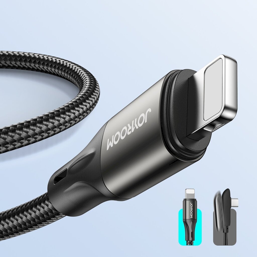 Joyroom Fast Charging / Data Cable USB Type C - Lightning PD 20W 2m Black (S-2024N1-PD) cena un informācija | Savienotājkabeļi | 220.lv