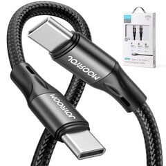 Joyroom fast charging / data cable USB Type C - USB Type C PD 60W 2m black (S-2030N1-60) cena un informācija | Savienotājkabeļi | 220.lv