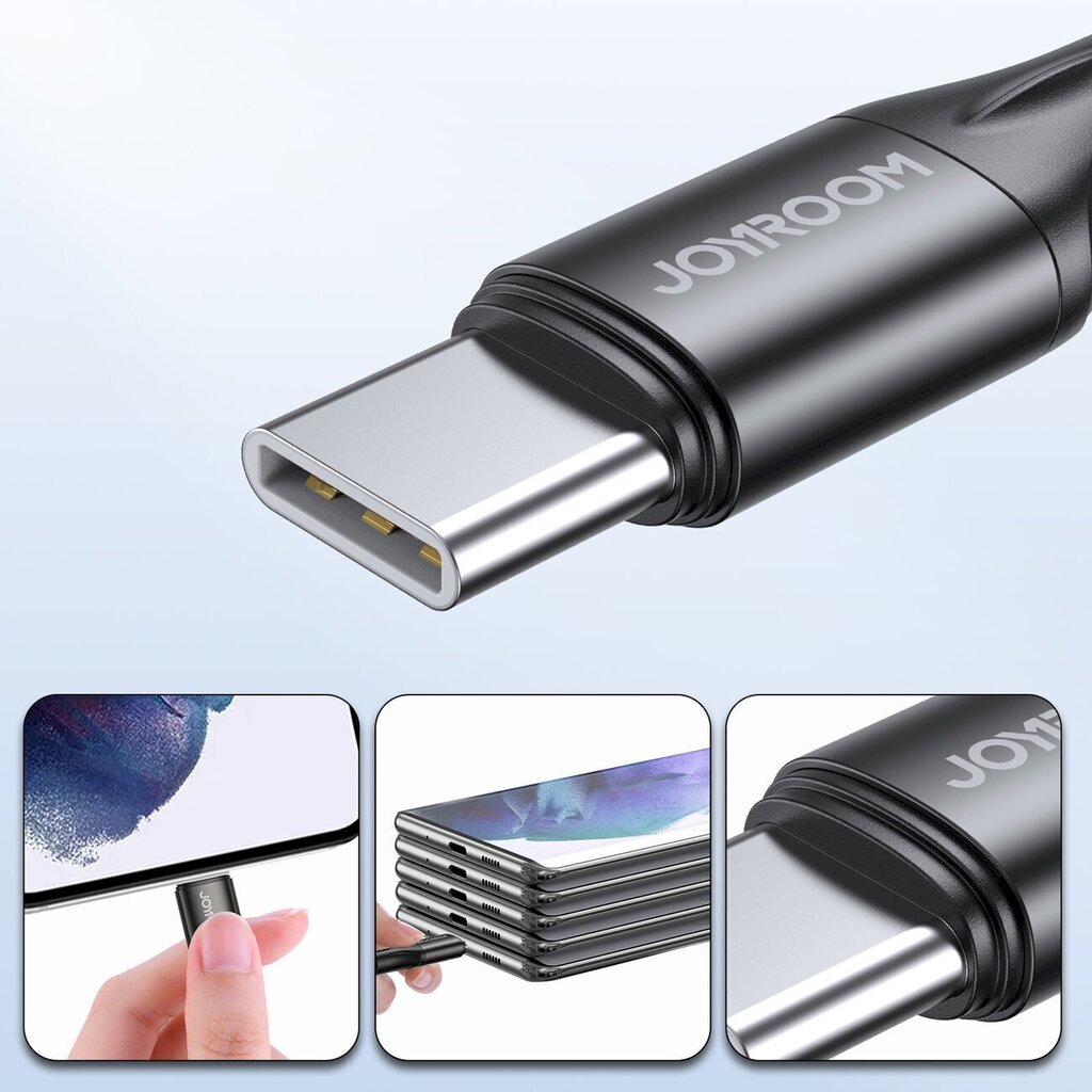 Joyroom fast charging / data cable USB Type C - USB Type C PD 60W 2m black (S-2030N1-60) цена и информация | Savienotājkabeļi | 220.lv