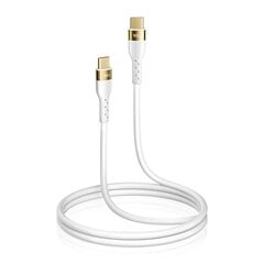 Joyroom Liquid Silicone USB Type C - USB Type C charging / data cable PD 100W 1.2m white (S-1250N18-10) цена и информация | Кабели для телефонов | 220.lv