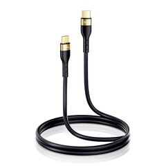 Joyroom Liquid Silicone USB Type C - USB Type C charging / data cable PD 100W 1.2m black (S-1250N18-10) цена и информация | Кабели для телефонов | 220.lv