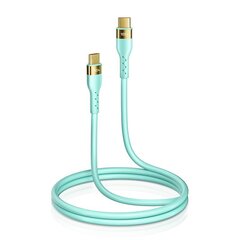 Joyroom Liquid Silicone USB Type C - USB Type C charging / data cable PD 100W 1.2m green (S-1250N18-10) цена и информация | Кабели для телефонов | 220.lv