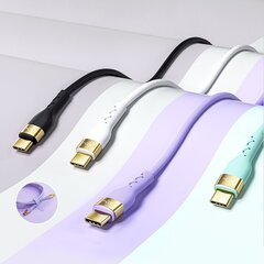 Joyroom Liquid Silicone USB Type C - USB Type C charging / data cable PD 100W 1.2m purple (S-1250N18-10) цена и информация | Кабели для телефонов | 220.lv