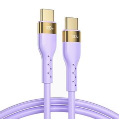 Joyroom Liquid Silicone USB Type C - USB Type C charging / data cable PD 100W 1.2m purple (S-1250N18-10) цена и информация | Кабели для телефонов | 220.lv