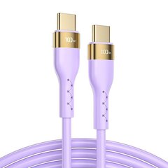 Joyroom Liquid Silicone USB Type C - USB Type C charging / data cable PD 100W 2m purple (S-2050N18-10) цена и информация | Кабели для телефонов | 220.lv