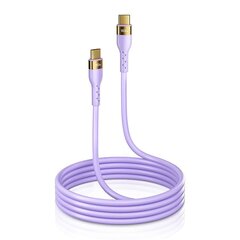 Joyroom Liquid Silicone USB Type C - USB Type C charging / data cable PD 100W 3m purple (S-3050N18-10) цена и информация | Кабели для телефонов | 220.lv