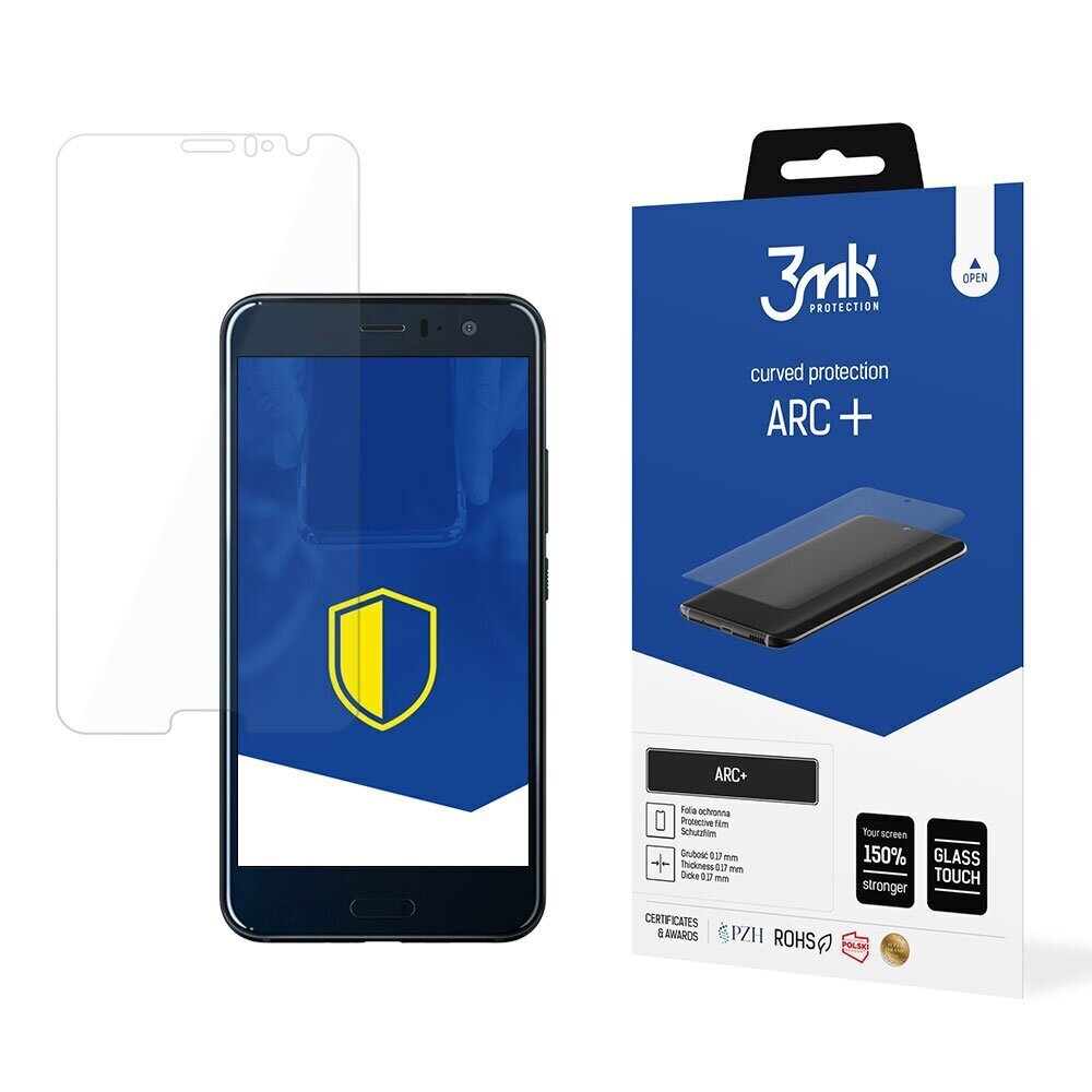 HTC U11 - 3mk ARC+ screen protector cena un informācija | Ekrāna aizsargstikli | 220.lv
