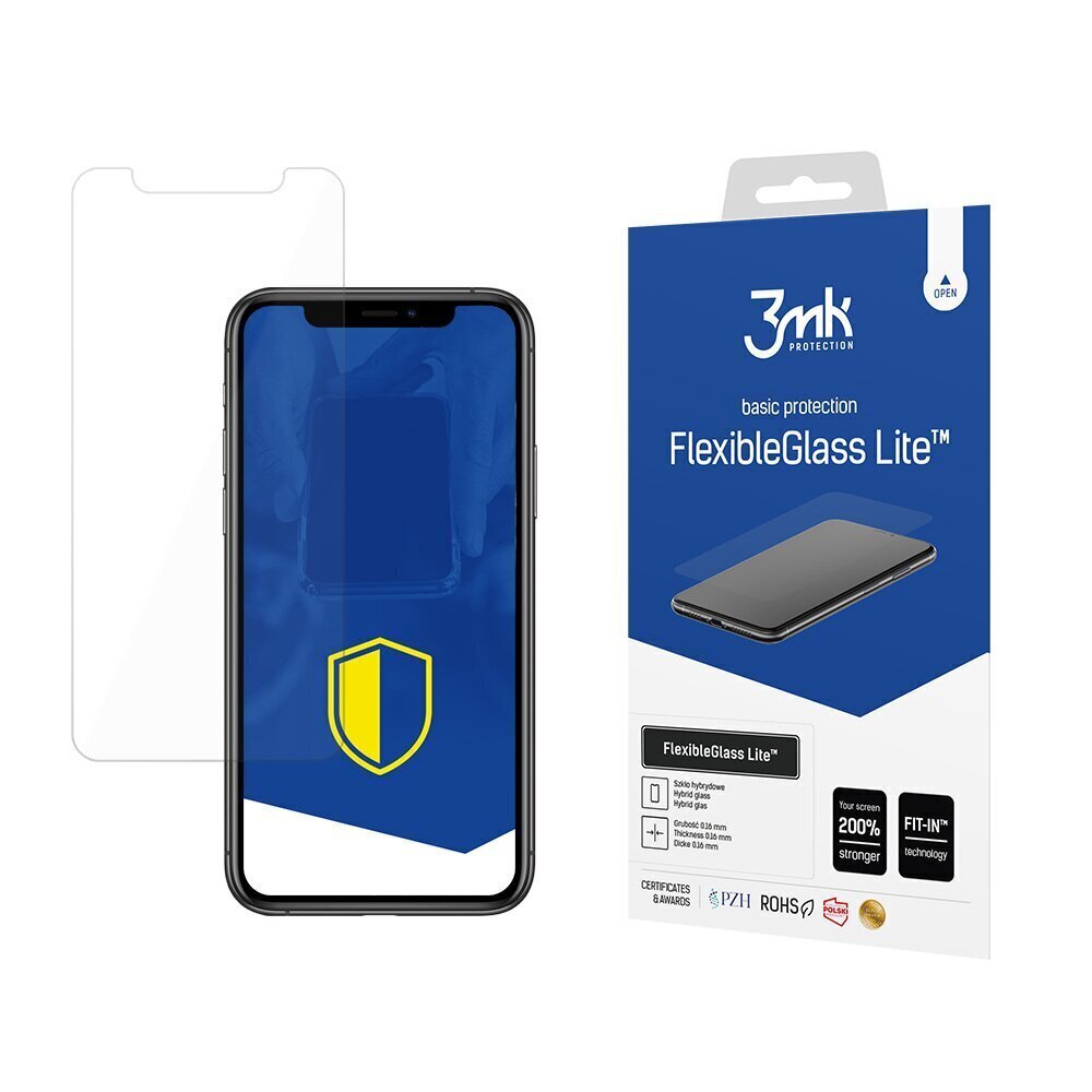 Apple iPhone X/XS/11 Pro - 3mk FlexibleGlass Lite™ screen protector cena un informācija | Ekrāna aizsargstikli | 220.lv