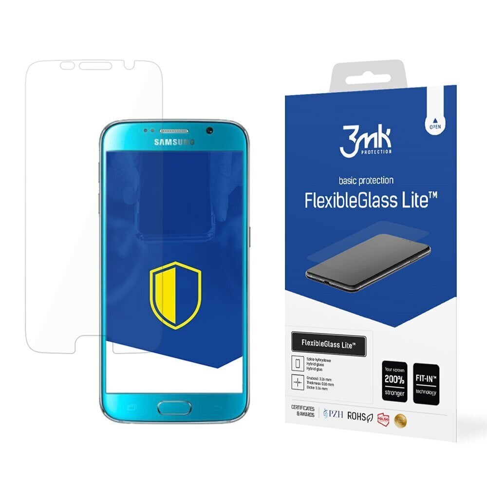 Samsung Galaxy S6 - 3mk FlexibleGlass Lite™ screen protector цена и информация | Ekrāna aizsargstikli | 220.lv