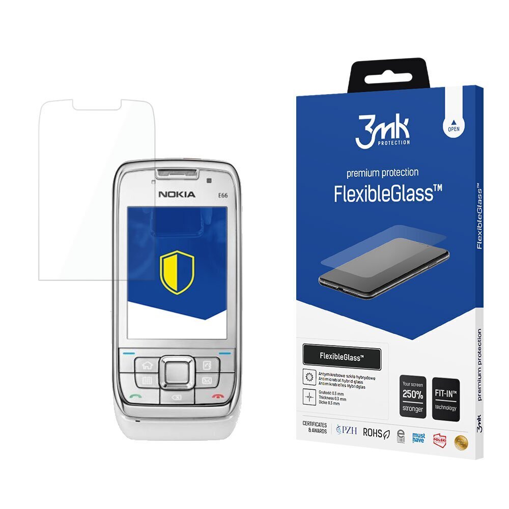 Nokia E66 - 3mk FlexibleGlass™ screen protector цена | 220.lv