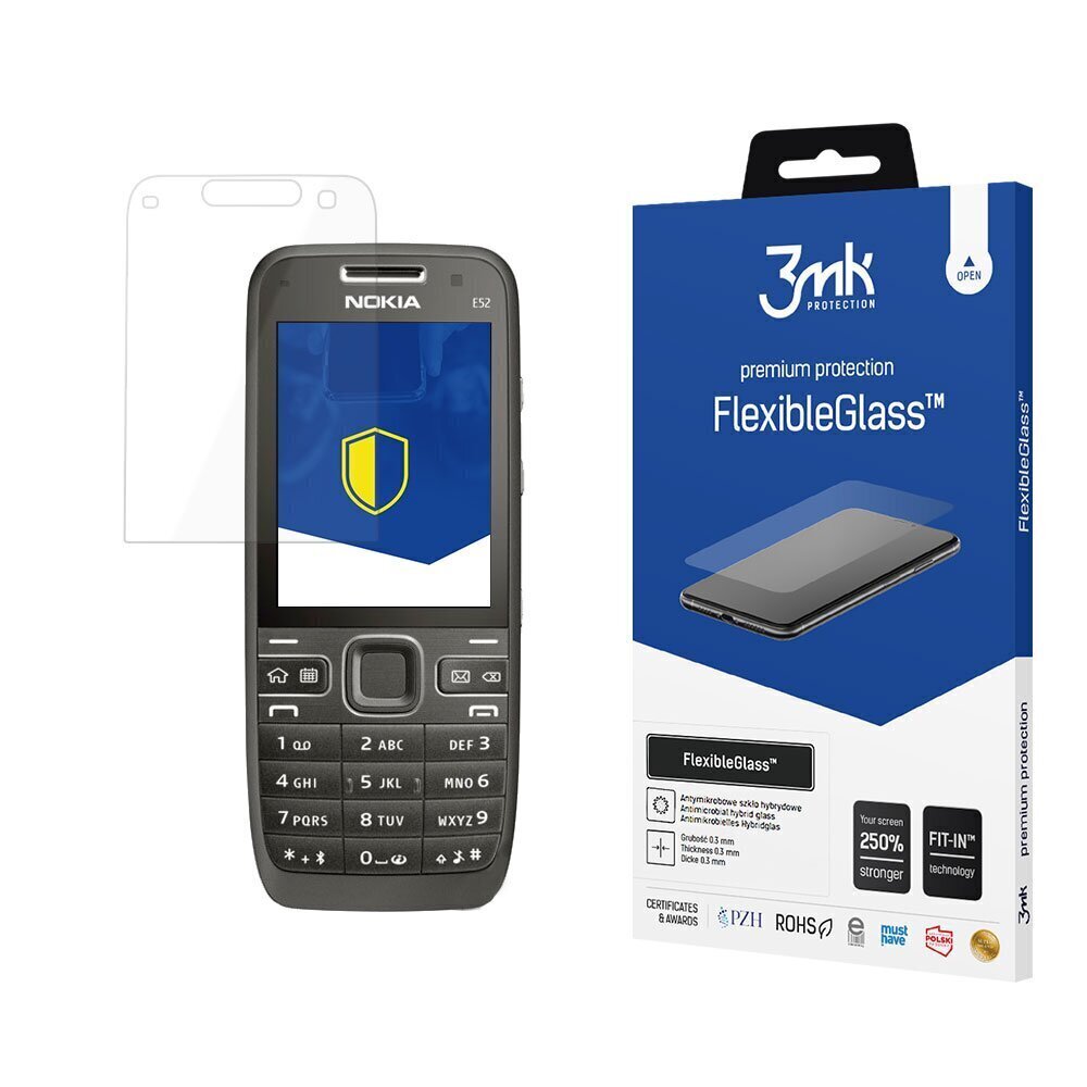 Nokia E52 - 3mk FlexibleGlass™ screen protector цена | 220.lv