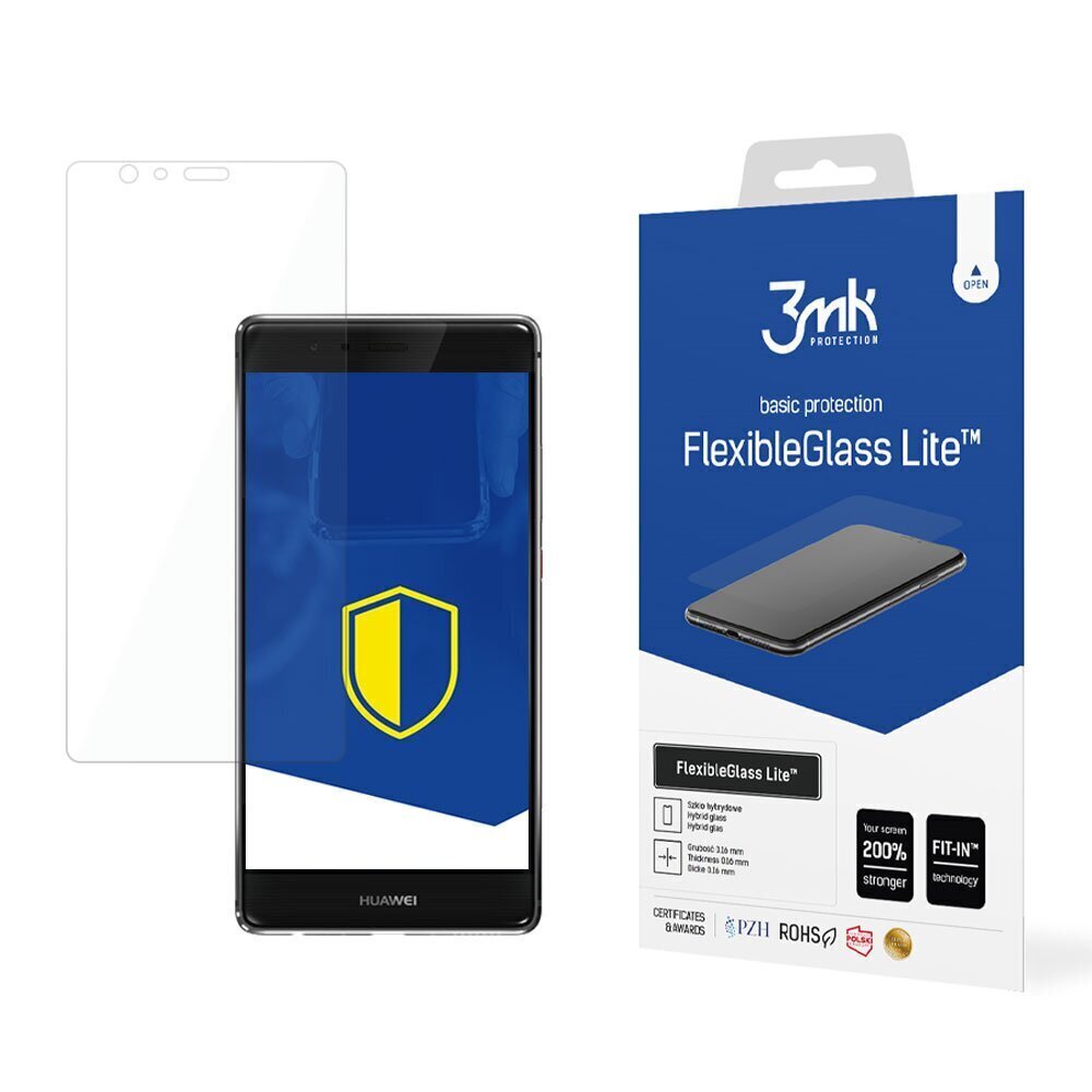 Huawei P9 Plus - 3mk FlexibleGlass Lite™ screen protector цена и информация | Ekrāna aizsargstikli | 220.lv