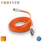 Forever Plakans Silikona USB Datu un uzlādes Kabelis uz Lightning iPhone 5 5S 6 Oranžs (MD818 Analogs) cena un informācija | Savienotājkabeļi | 220.lv