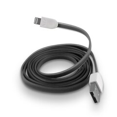 Плоский силиконовый USB кабель данных и заряда на Lightning Forever для iPhone 5, 5S, 6, черный (MD818 Аналог) цена и информация | Кабели для телефонов | 220.lv