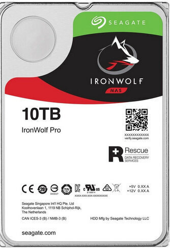 Seagate IronWolf Pro ST10000NE000, 10 TB - SATA 6Gb/s цена и информация | Iekšējie cietie diski (HDD, SSD, Hybrid) | 220.lv