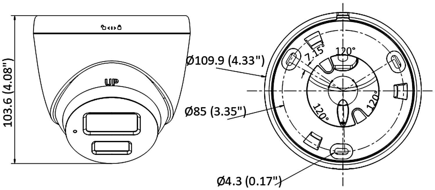 IP KAMERA DS-2CD1347G0-L(2.8mm)(C) ColorVu 4 Mpx Hikvision цена и информация | Novērošanas kameras | 220.lv