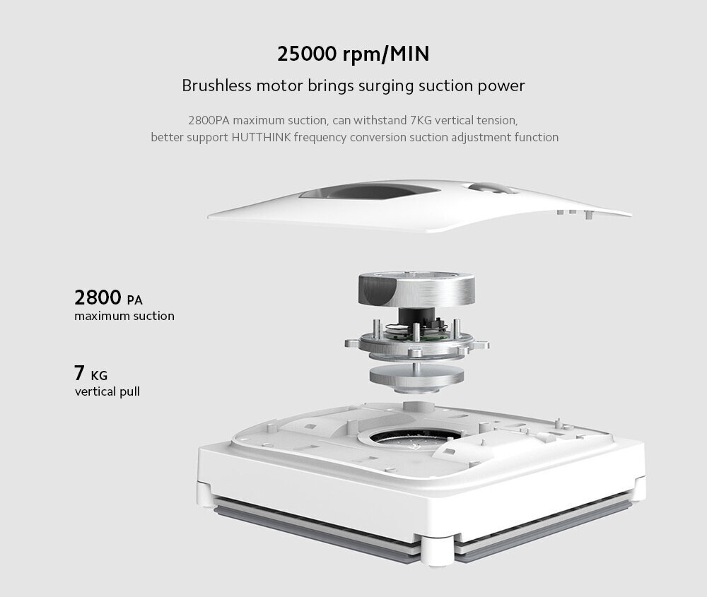 Logu tīrīšanas robots Xiaomi Hutt W55, balts cena un informācija | Logu tīrītāji, logu mazgāšanas roboti | 220.lv