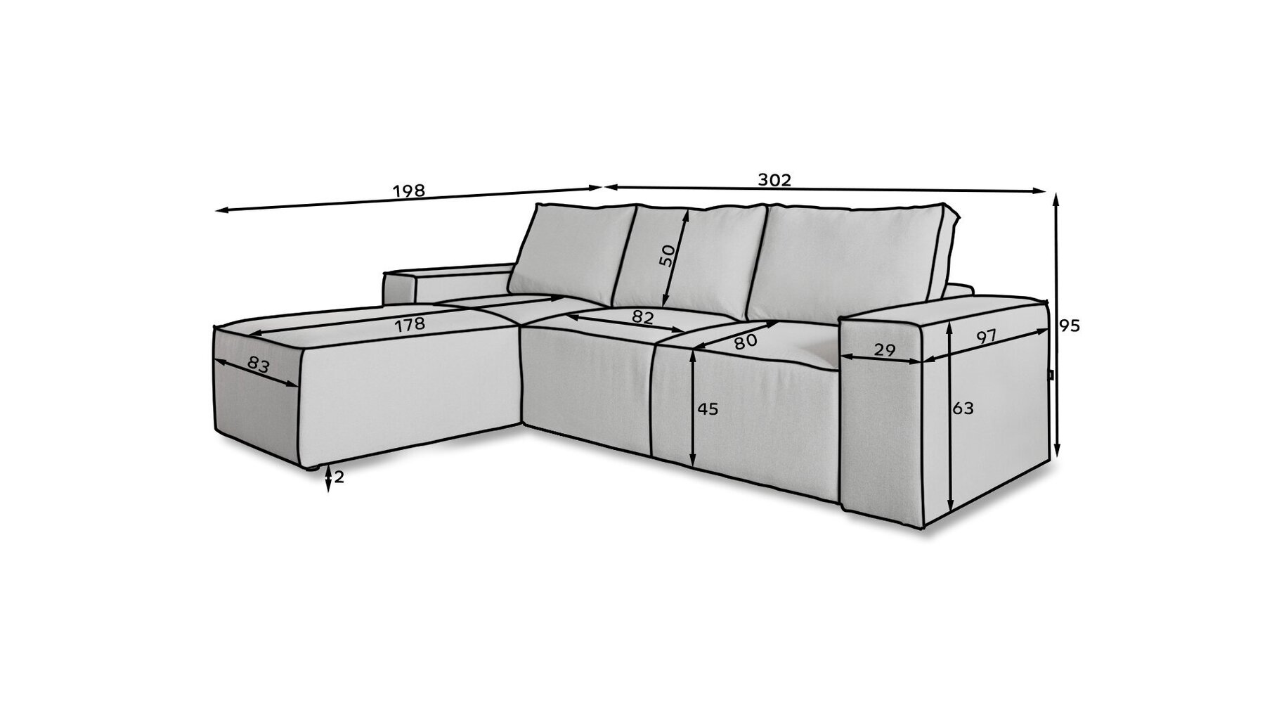 Stūra dīvāns NORE Silla Lukso 24, brūns cena un informācija | Stūra dīvāni | 220.lv