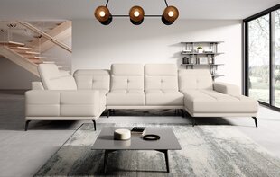 Stūra dīvāns NORE Neviro Softis 33, balts cena un informācija | Stūra dīvāni | 220.lv