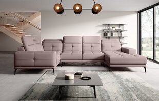 Stūra dīvāns NORE Neviro Gojo 101, rozā cena un informācija | Stūra dīvāni | 220.lv