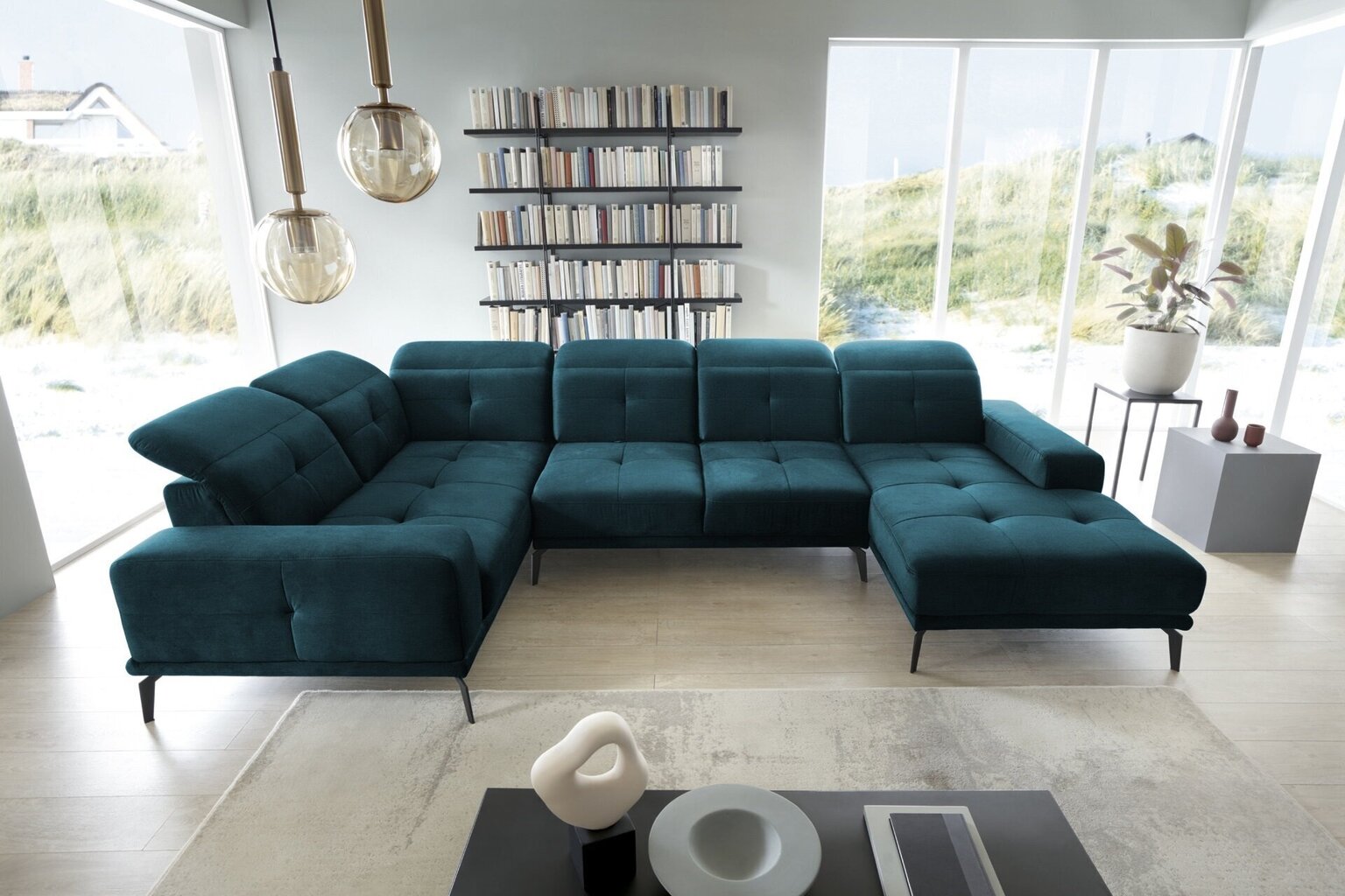Stūra dīvāns NORE Neviro Nube 40, zils cena un informācija | Stūra dīvāni | 220.lv