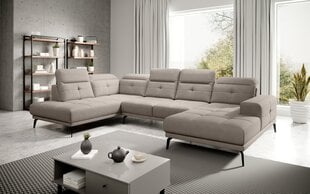 Stūra dīvāns NORE Bretan Poco 07, smilškrāsas cena un informācija | Stūra dīvāni | 220.lv