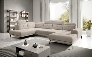 Stūra dīvāns NORE Bretan Sola 18, smilškrāsas cena un informācija | Stūra dīvāni | 220.lv