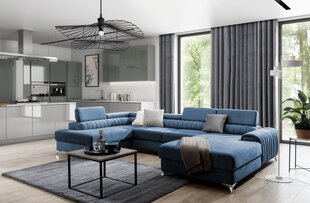 Stūra dīvāns NORE Lacante Gojo 40, zils цена и информация | Угловые диваны | 220.lv