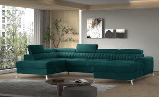 Stūra dīvāns NORE Lacante Velvetmat 38, zaļš cena un informācija | Stūra dīvāni | 220.lv
