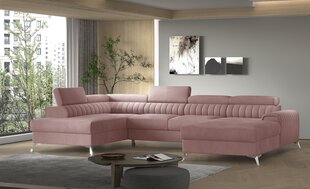 Stūra dīvāns NORE Lacante Nube 24, rozā cena un informācija | Stūra dīvāni | 220.lv