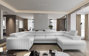 Stūra dīvāns NORE Louis Softis 17, balts cena un informācija | Stūra dīvāni | 220.lv