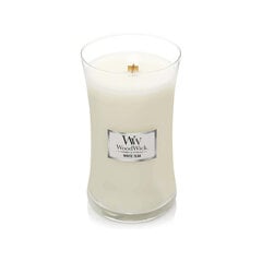 WoodWick aromātiska svece White Teak 609,5g cena un informācija | Sveces un svečturi | 220.lv